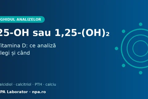 25-OH vitamina D sau 1,25-(OH)₂ vitamina D: ce analiză alegi